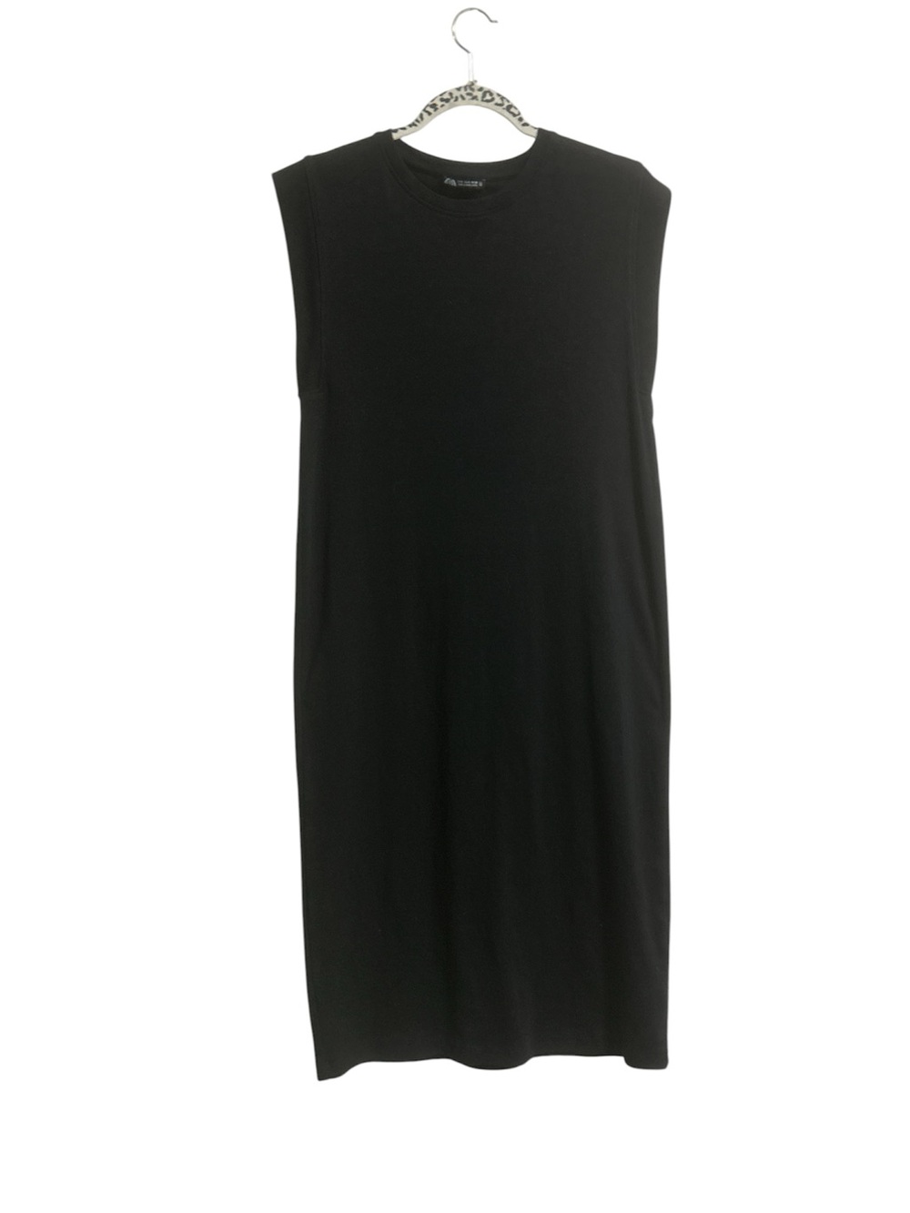 Zara Sleeveless Black Cotton Dress Size S